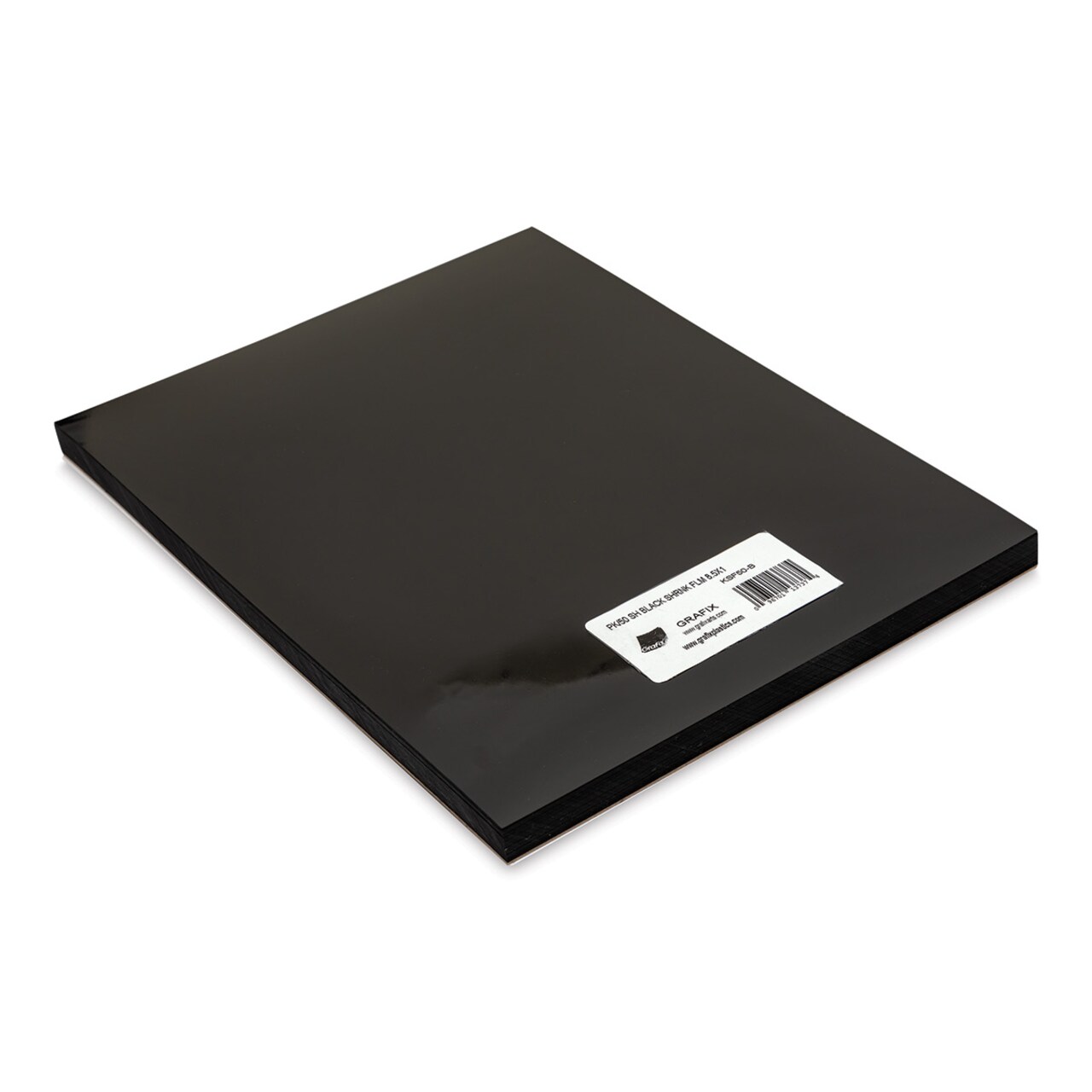 Grafix Shrink Film - 8.5" x 11", Shrink Film, Black, 50 Sheets